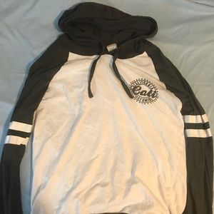 white and grey hoodie